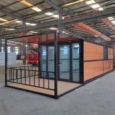 Afneembare anti-roest brandwerende prefab container huis opvouwbaar gemakkelijk geassembleerd