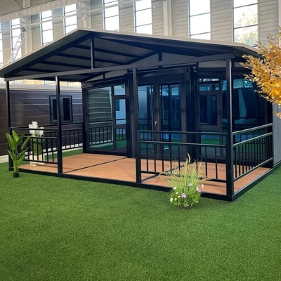 Branddichte modulaire uitbreidbare huizen prefab scheepvaartcontainer huizen stalen structuur