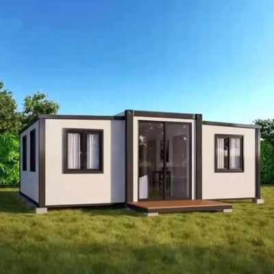 Snel bouwen Standaard dubbele vleugels Opvouwbaar Uitbreidbaar Container Huis Verhuisbaar