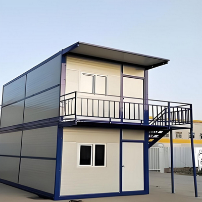 Verscheidenheid Dubbele laag vouw 2 verdiepingen Containerhuis 20 voet kan aardbevingen weerstaan
