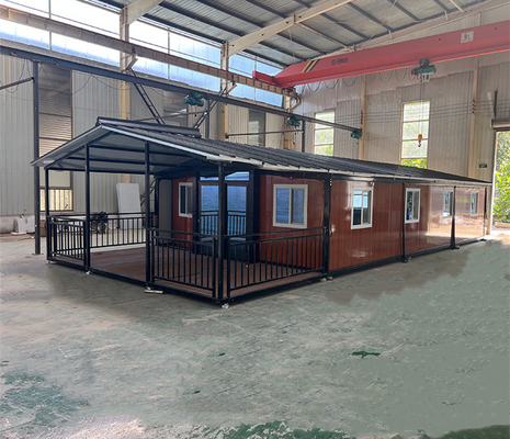 Mobiele 20ft 40ft Shipping Container Huis Luxe Met Terras